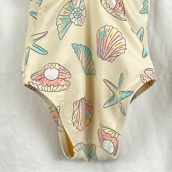Old Navy Baby Girl Seashell Starfish Print One Piece Swimsuit Size 18-24 Months - Picture 14 of 16